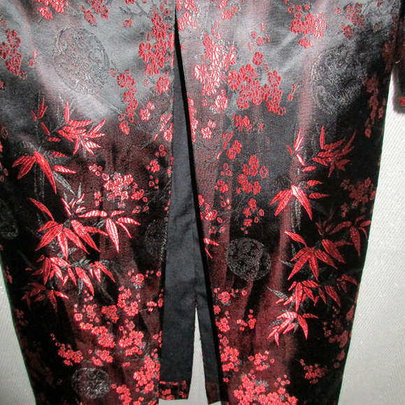 CHINESE ORIENTAL Qipao CHEONGSAM SILK DRESS RED - Picture 4 of 8